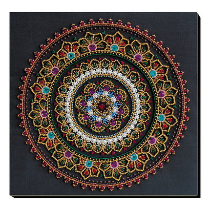 DIY Bead Embroidery Kit "Mandala" 10.6"x10.6" / 27.0x27.0 cm