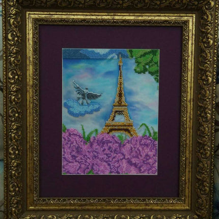 Canvas for bead embroidery "Paris" 9.4"x11.8" / 24.0x30.0 cm