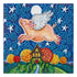 DIY Bead Embroidery Kit "Flying pig"  5.9"x5.9" / 15.0x15.0 cm