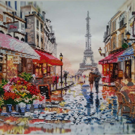 DIY Bead Embroidery Kit "After the rain" 13.8"x9.4" / 35.0x24.0 cm