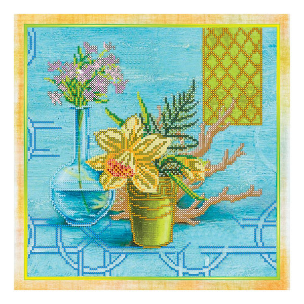 Canvas for bead embroidery "Azure" 11.8"x11.8" / 30.0x30.0 cm