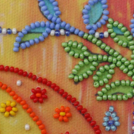 DIY Bead Embroidery Kit "Summer rain"  5.9"x5.9" / 15.0x15.0 cm