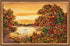 DIY Bead Embroidery Kit "Quiet Sunset" 19.7"x12.6" / 50.0x32.0 cm