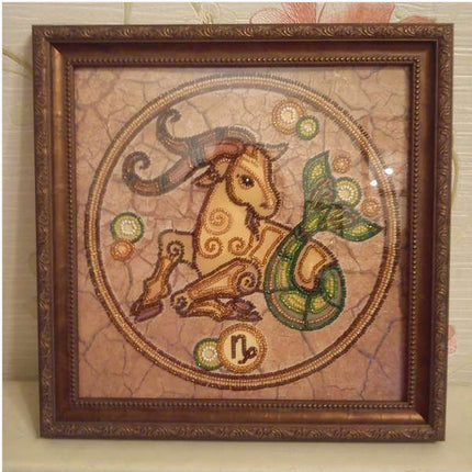 DIY Bead Embroidery Kit "Capricorn" 8.7"x8.7" / 22.0x22.0 cm