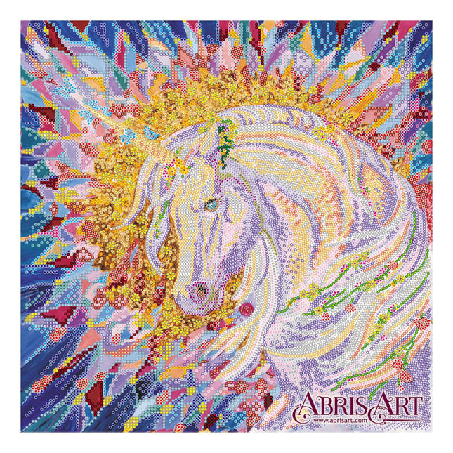 Canvas for bead embroidery "Messenger of happiness" 11.8"x11.8" / 30.0x30.0 cm