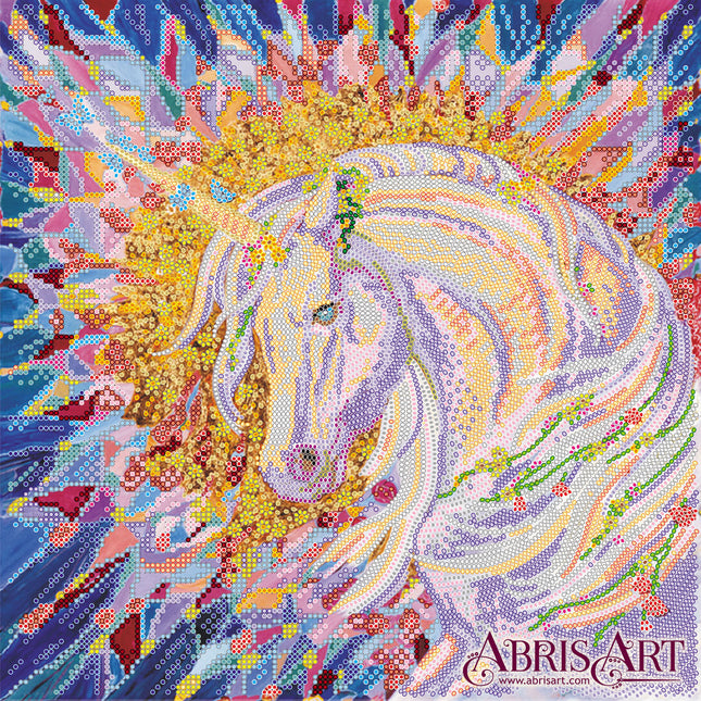 Canvas for bead embroidery "Messenger of happiness" 11.8"x11.8" / 30.0x30.0 cm