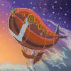 Canvas for bead embroidery "Dirigible" 7.9"x7.9" / 20.0x20.0 cm