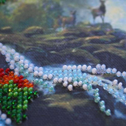 DIY Bead Embroidery Kit "Mountain river" 16.7"x12.6" / 42.5x32.0 cm