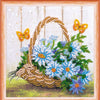 DIY Bead Embroidery Kit "Summer bouquet"  5.9"x5.9" / 15.0x15.0 cm