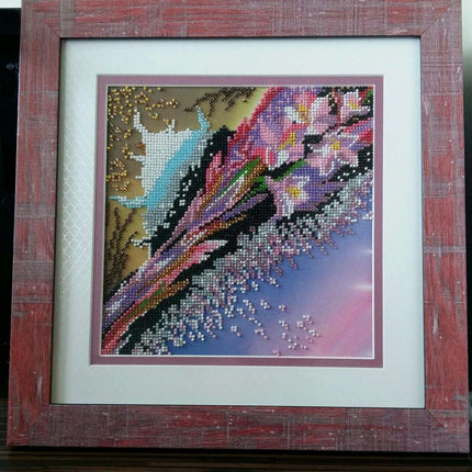 Canvas for bead embroidery "Wind" 7.9"x7.9" / 20.0x20.0 cm