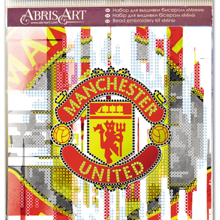 DIY Bead Embroidery Kit "FC Manchester United"  5.9"x5.9" / 15.0x15.0 cm