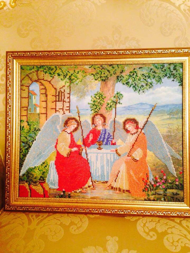 DIY Bead Embroidery Kit "Holy Trinity" 14.6"x11.8" / 37.0x30.0 cm