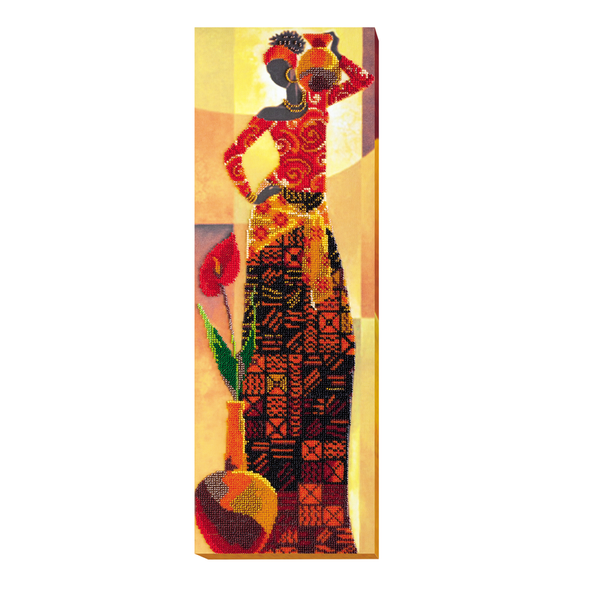 DIY Bead Embroidery Kit "Africa-1" 7.1"x20.5" / 18.0x52.0 cm