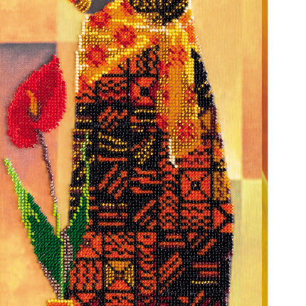 DIY Bead Embroidery Kit "Africa-1" 7.1"x20.5" / 18.0x52.0 cm