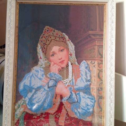 DIY Bead Embroidery Kit "Nastenka" 11.8"x17.7" / 30.0x45.0 cm