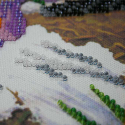 DIY Bead Embroidery Kit "Primrose" 11.8"x11.8" / 30.0x30.0 cm