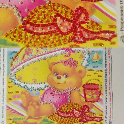 DIY Bead Embroidery Kit "On a beach"  5.9"x5.9" / 15.0x15.0 cm