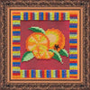 DIY Bead Embroidery Kit "Orange" 5.3"x5.3" / 13.5x13.5 cm