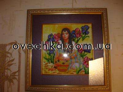 Canvas for bead embroidery "Spring Water" 7.9"x7.9" / 20.0x20.0 cm
