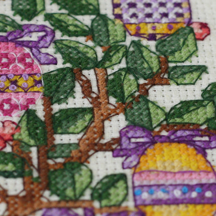 DIY Cross Stitch Kit "Easter tree" 5.5"x7.1"