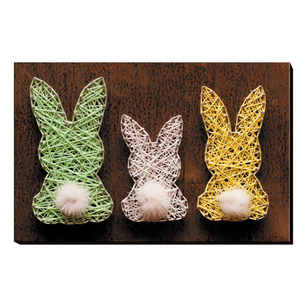 String Art Creative DIY Kit "Little hares" 7.5"x11.4" / 19.0x29.0 cm