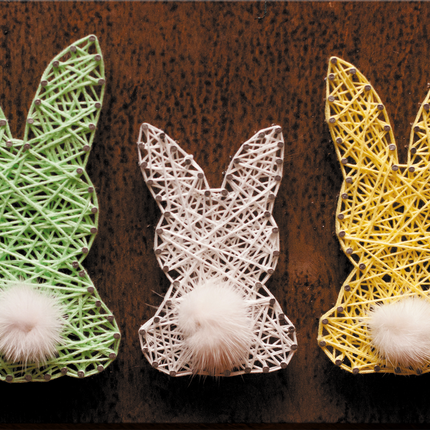 String Art Creative DIY Kit "Little hares" 7.5"x11.4" / 19.0x29.0 cm