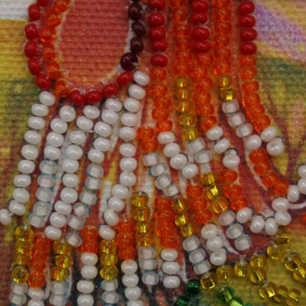DIY Bead Embroidery Kit "Cockerel"  5.9"x5.9" / 15.0x15.0 cm