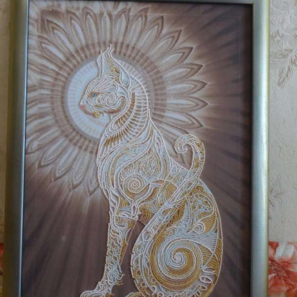 DIY Bead Embroidery Kit "Bast" 12.2"x18.5" / 31.0x47.0 cm