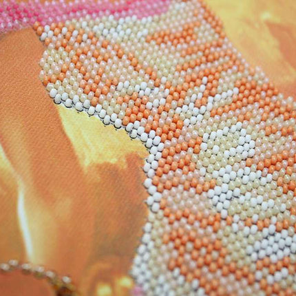 DIY Bead Embroidery Kit "Line of dance – 1" 12.6"x12.6" / 32.0x32.0 cm