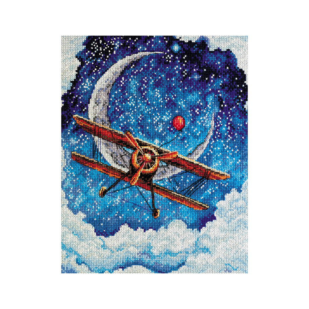 DIY Cross Stitch Kit "Above the clouds" 7.9"x9.8"