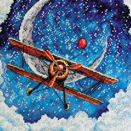DIY Cross Stitch Kit "Above the clouds" 7.9"x9.8"