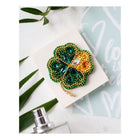 Beadwork kit for creating brooch 