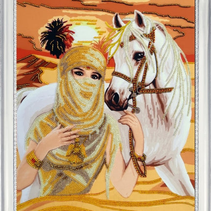 DIY Bead Embroidery Kit "Princess of the Desert" 13.0"x10.6" / 33.0x27.0 cm