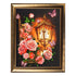 DIY Bead Embroidery Kit "Rose Lantern" 14.2"x10.6" / 36.0x27.0 cm