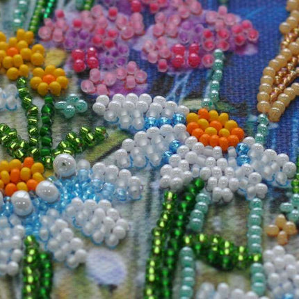 DIY Bead Embroidery Kit "Chamomile etude-2" 5.9"x23.6" / 15.0x60.0 cm