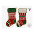 DIY Cross stitch kit on wood "Socks" 3.9x2.0 in / 10.0x5.0 cm