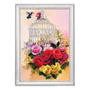 DIY Bead Embroidery Kit "Cage in the Roses" 14.2"x9.8" / 36.0x25.0 cm