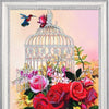 DIY Bead Embroidery Kit "Cage in the Roses" 14.2"x9.8" / 36.0x25.0 cm