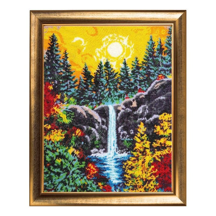 Bead DIY Embroidery Kit "Autumn Dawn" 13.8"x10.6"/ 35.0x27.0 cm
