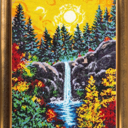 Bead DIY Embroidery Kit "Autumn Dawn" 13.8"x10.6"/ 35.0x27.0 cm