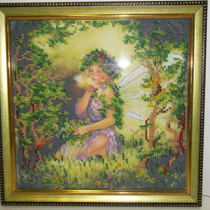 Canvas for bead embroidery "Nymph" 7.9"x7.9" / 20.0x20.0 cm