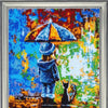 DIY Bead Embroidery Kit "Two under the Rain" 13.4"x10.6" / 34.0x27.0 cm