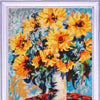 DIY Bead Embroidery Kit "Sunflowers ina vase after C. Monet" 13.8"x10.6" / 35.0x27.0 cm