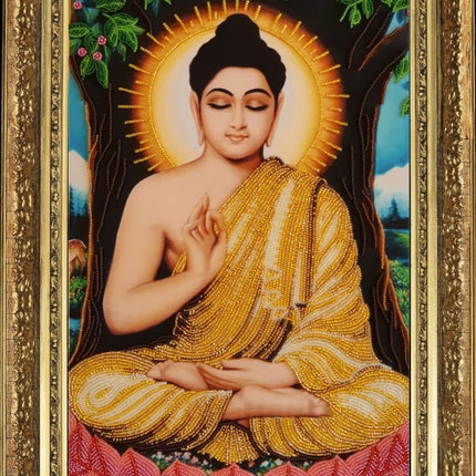 DIY Bead Embroidery Kit "Buddha" 15.0"x9.4" / 38.0x24.0 cm