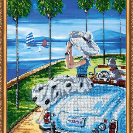 DIY Bead Embroidery Kit "Cruise" 12.6"x15.7" / 32.0x40.0 cm