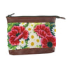 DIY Bead Embroidery kit Leatherette cosmetic bag "Poppies and Camomiles"