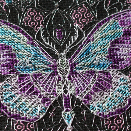 DIY Cross Stitch Kit "Butterfly" 6.7"x9.8"