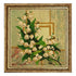 DIY Bead Embroidery Kit "Lilies of the valley" 7.5"x7.5" / 19.0x19.0 cm