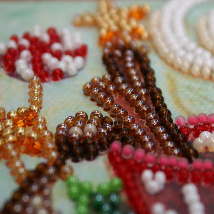 DIY Bead Embroidery Kit "Aroma of the holiday"  5.9"x5.9" / 15.0x15.0 cm