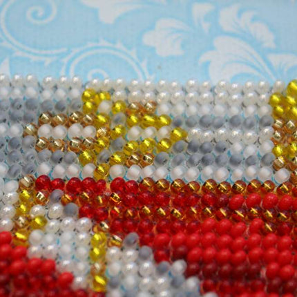 DIY Bead Embroidery Kit "Icon «Protection of the Blessed Virgin»" 7.5"x9.8" / 19.0x25.0 cm